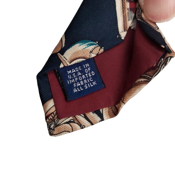Damon Cohens Classic Car Mens Standard Size Necktie 100% Silk Navy Blue - Picture 6 of 8